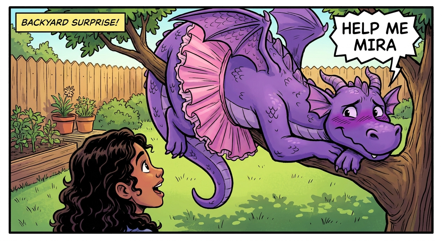 Mira helps the dragon